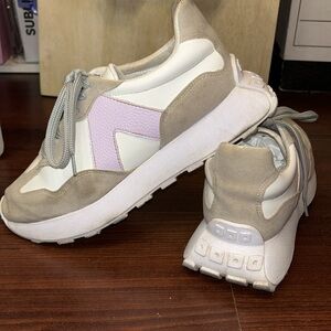 MKS Smith Sneaker - low top sneaker with pink and Faux Suede